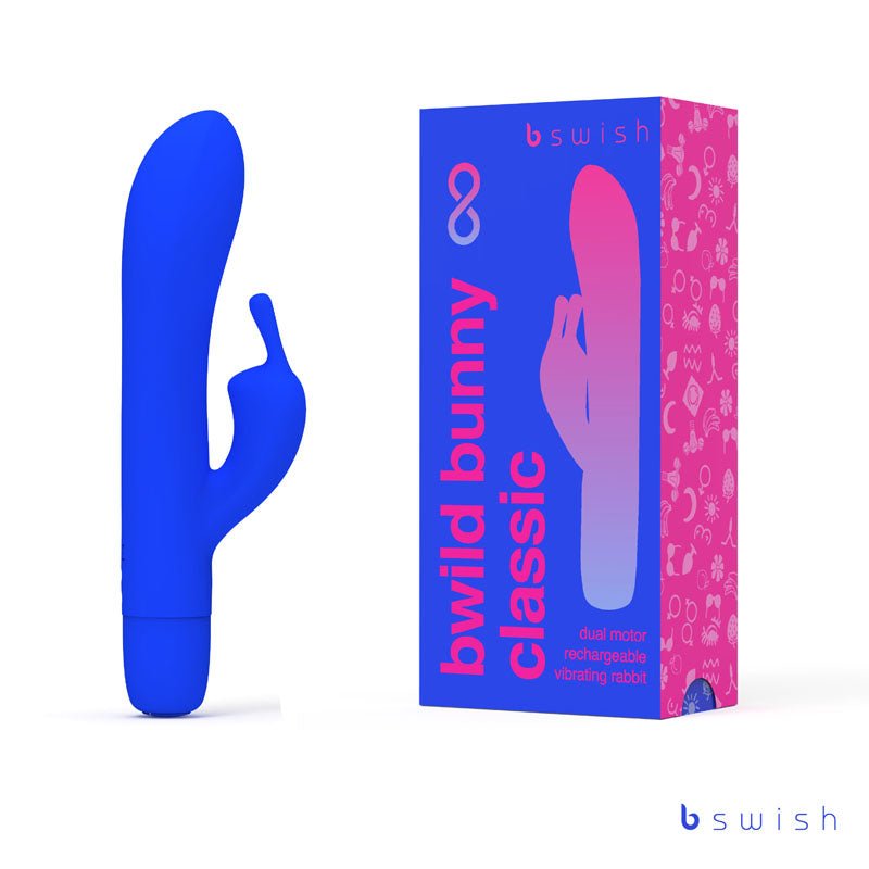 Bwild Classic Bunny Infinite - Pacific Blue - Pacific Blue 15.2 cm USB Rechargeable Rabbit Vibrator