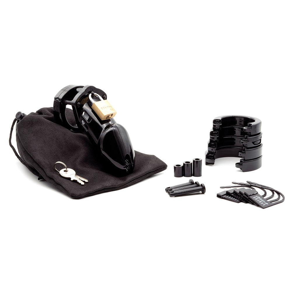 CB-6000 Chastity Cock Cage Kit - Black 3.25 Inch Cock Cage Kit