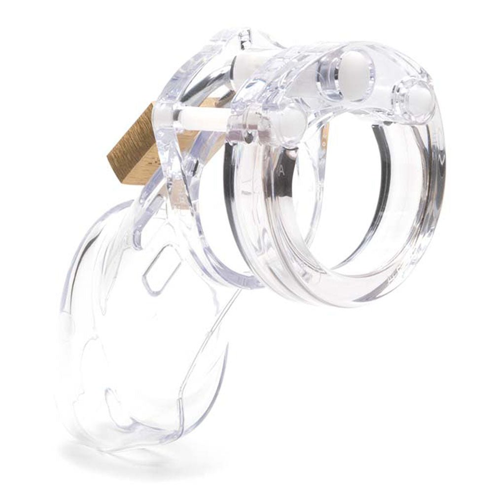 CB-6000 Chastity Cock Cage Kit - Clear 3.25 Inch Cock Cage Kit