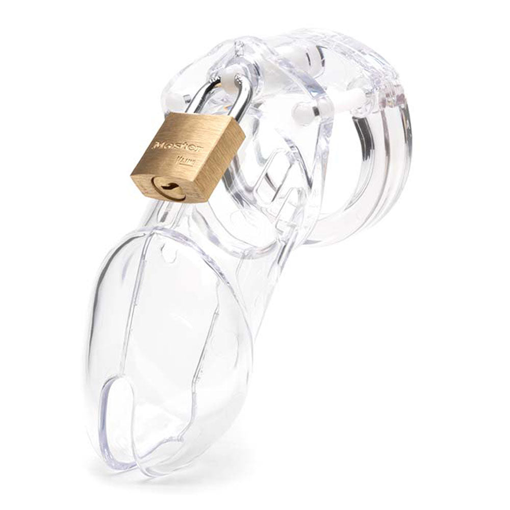 CB - 6000 Chastity Cock Cage Kit - Clear 3.25 Inch Cock Cage Kit