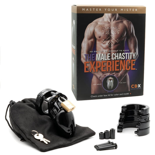 CB - 6000S Chastity Cock Cage Kit - Black 2.5 Inch Cock Cage Kit