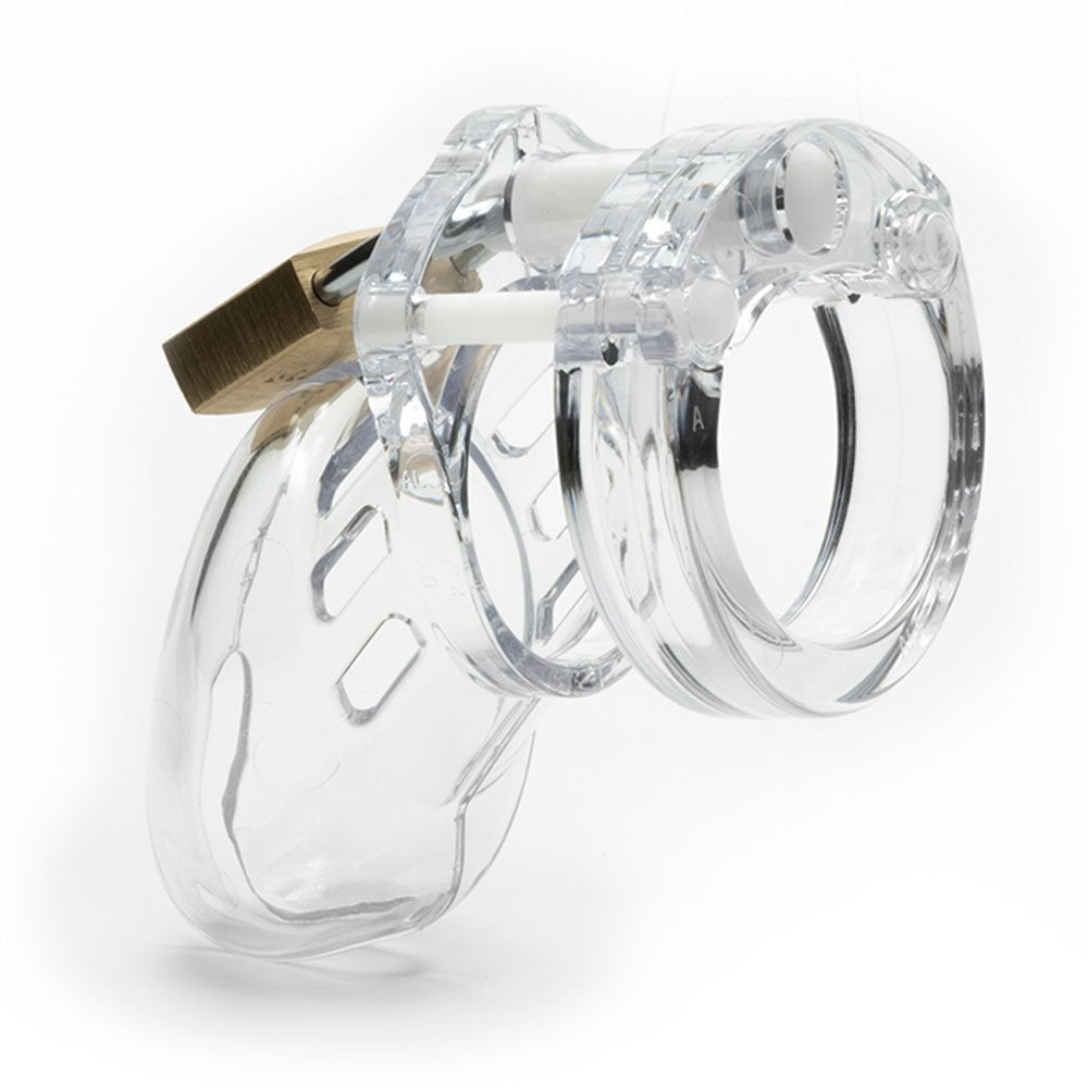 CB-6000S Chastity Cock Cage Kit - Clear 2.5 Inch Cock Cage Kit