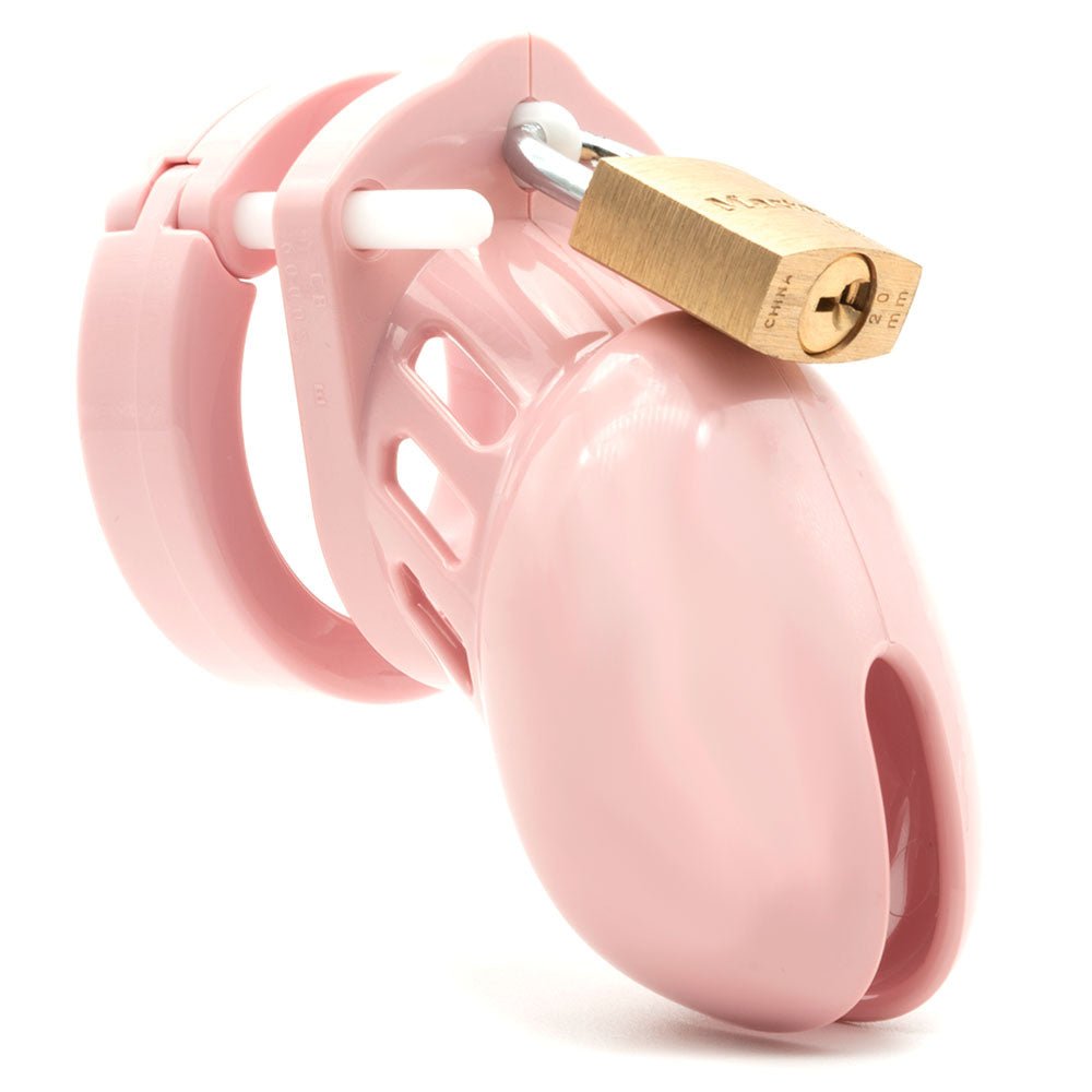 CB-6000S Chastity Cock Cage Kit - Pink 2.5 Inch Cock Cage Kit