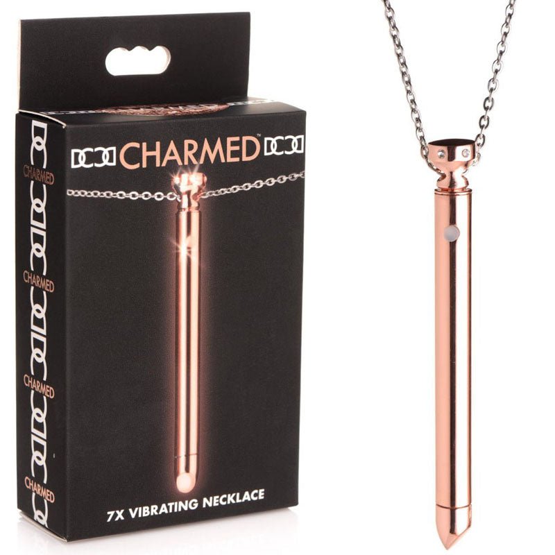 Charmed 7X Vibrating Necklace - 11 cm USB Rechargeable Vibrating Necklace