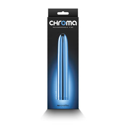 Chroma - Blue - Metallic 17 cm USB Rechargeable Vibrator