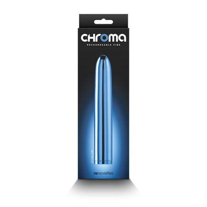 Chroma - Blue - Metallic 17 cm USB Rechargeable Vibrator