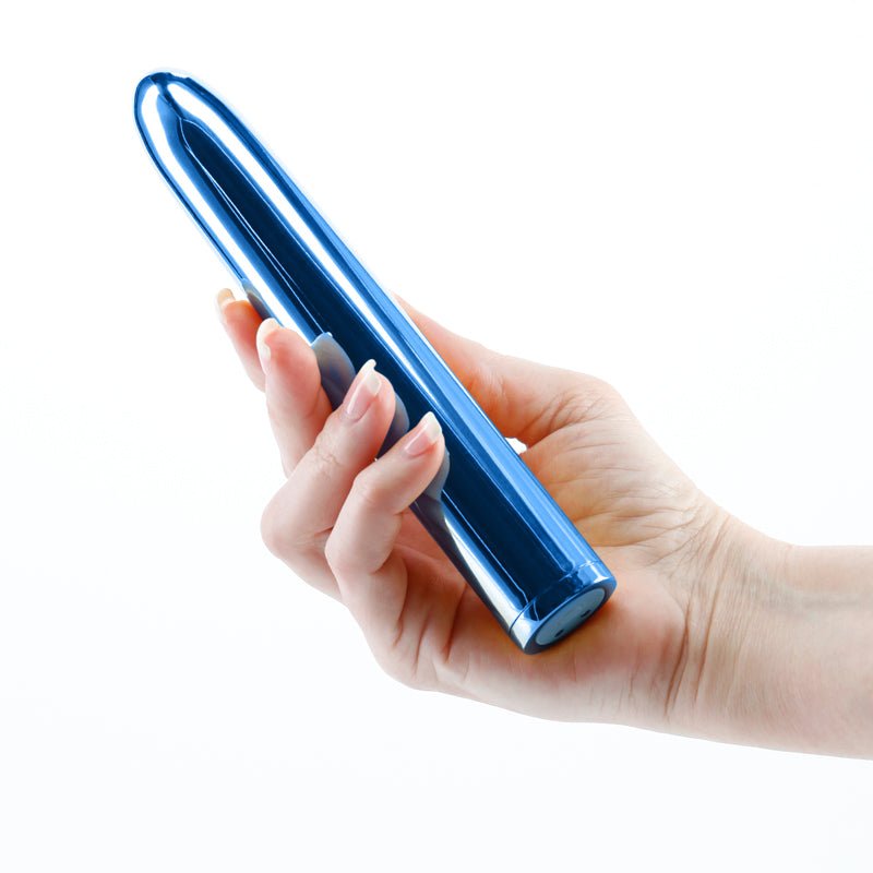 Chroma - Blue - Metallic 17 cm USB Rechargeable Vibrator