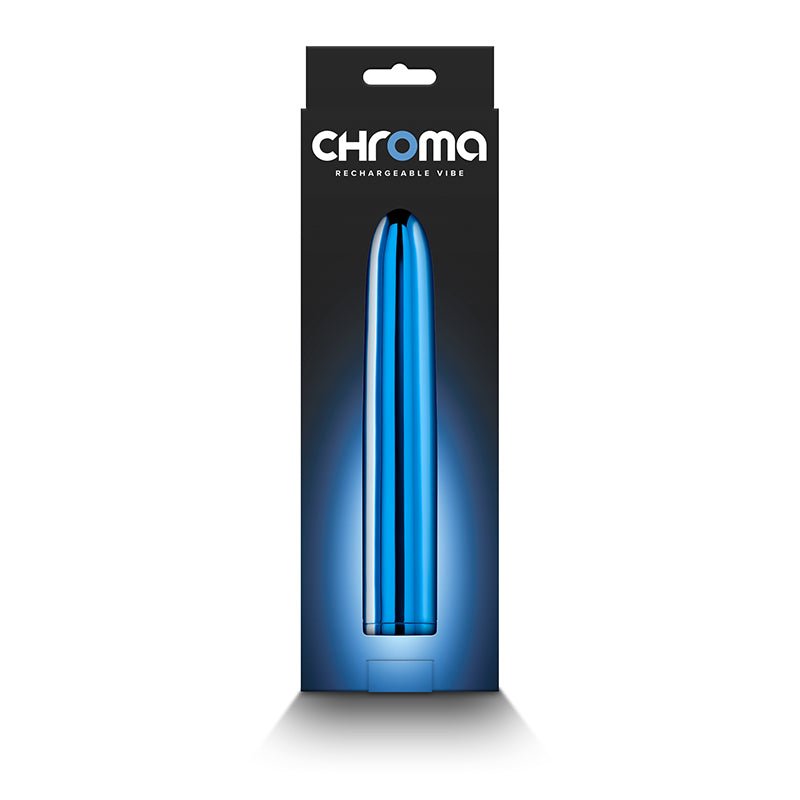 Chroma - Blue - Metallic 17 cm USB Rechargeable Vibrator