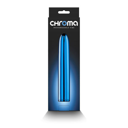 Chroma - Blue - Metallic 17 cm USB Rechargeable Vibrator