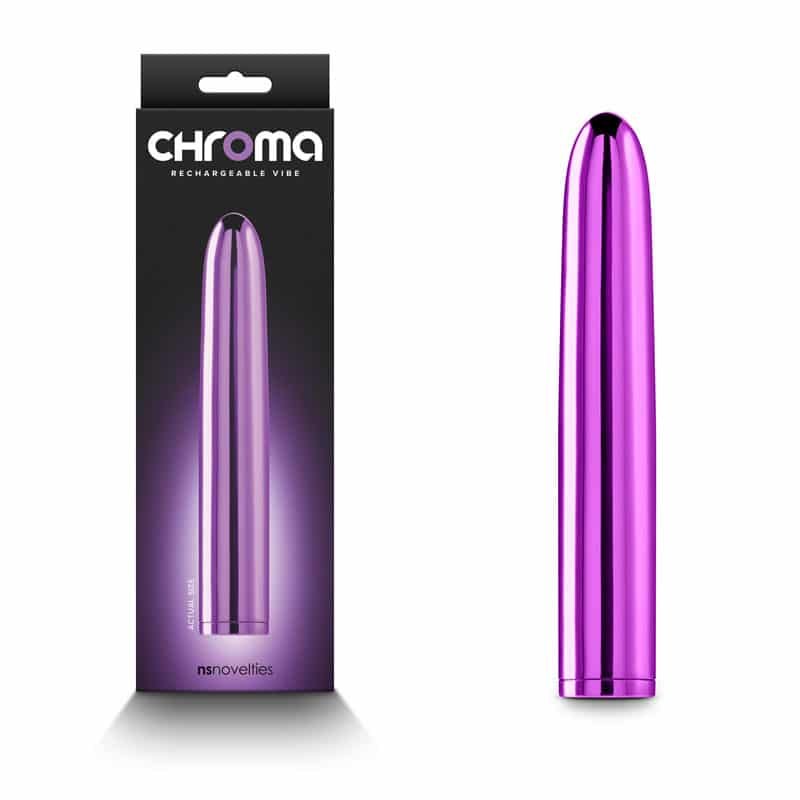 Chroma - Purple - Metallic 17 cm USB Rechargeable Vibrator