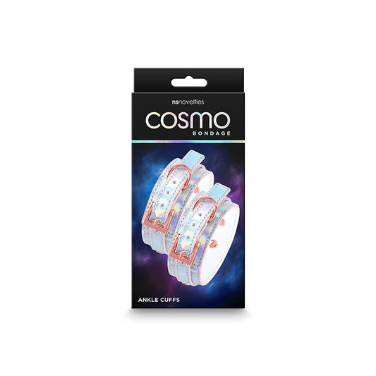 Cosmo Bondage Ankle Cuffs - Rainbow - Metallic Rainbow Restraints