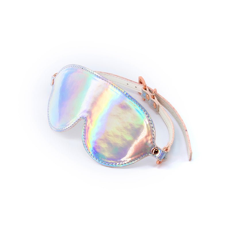 Cosmo Bondage Blindfold - Rainbow - Metallic Rainbow Eye Restraint