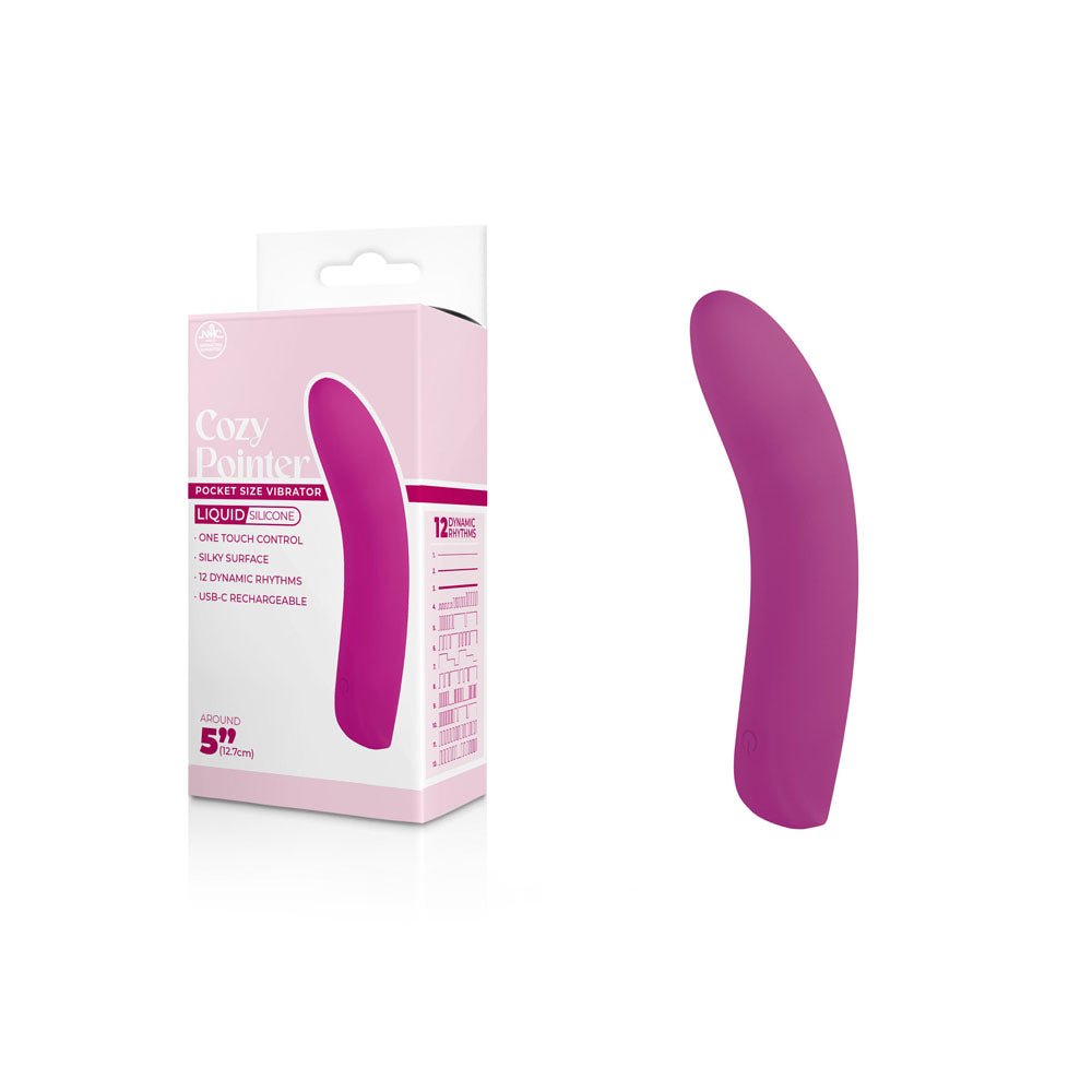 Cozy Pointer - Pink 12.7 USB Rechargeable Mini Vibrator