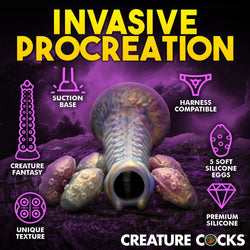 Creature Cocks Deep Invader Multi-Coloured 22.9 cm Ovipositor Fantasy Dildo