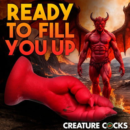 Creature Cocks Demon Claw Fisting Silicone Fantasy Dildo - Red 21.8 cm