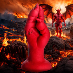 Creature Cocks Demon Claw Fisting Silicone Fantasy Dildo - Red 21.8 cm