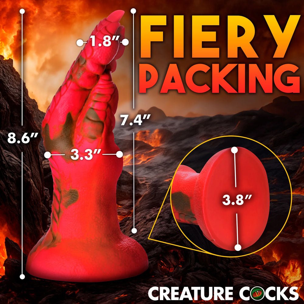 Creature Cocks Demon Claw Fisting Silicone Fantasy Dildo - Red 21.8 cm