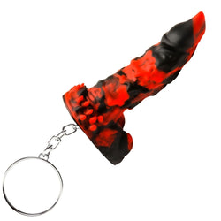 Creature Cocks Fire Demon Keychain - Novelty Fantasy Dildo Keyring