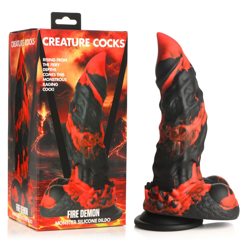 Creature Cocks Fire Demon Red/Black 21.6 cm Fantasy Dildo