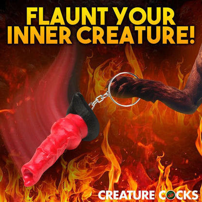 Creature Cocks Hell - Hound Keychain - Novelty Fantasy Dildo Keyring