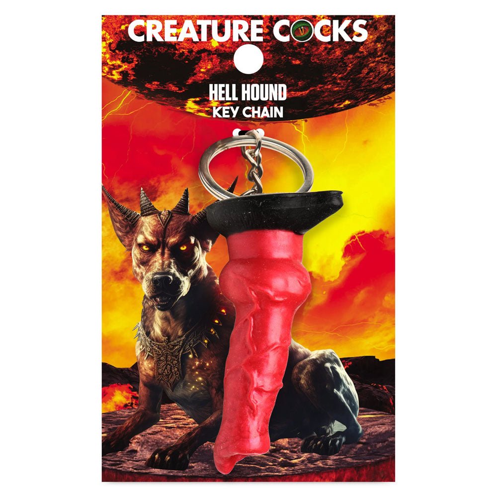 Creature Cocks Hell-Hound Keychain - Novelty Fantasy Dildo Keyring