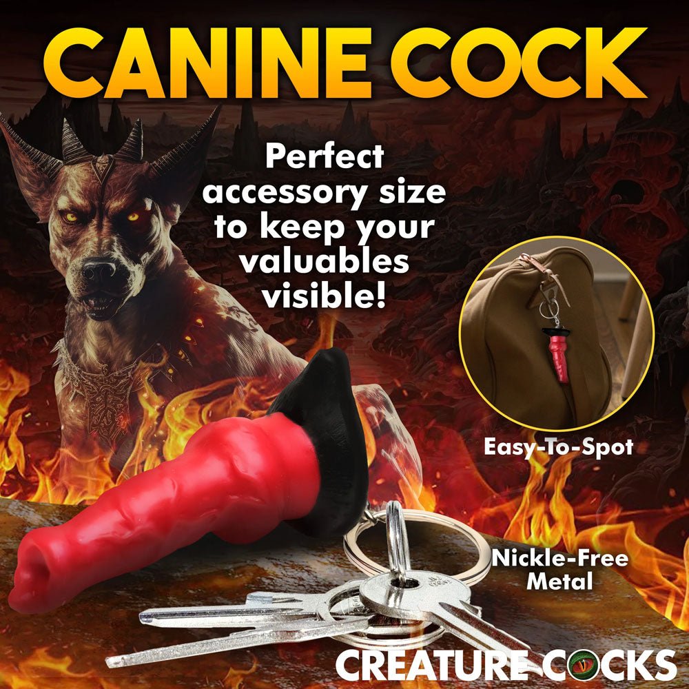 Creature Cocks Hell - Hound Keychain - Novelty Fantasy Dildo Keyring