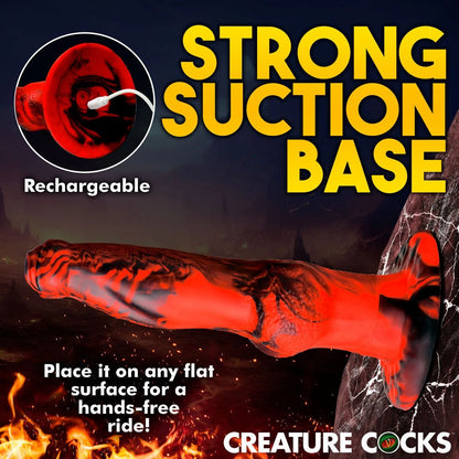 Creature Cocks Hell Wolf - Red 22 cm USB Rechargeable Thrusting Fantasy Dildo