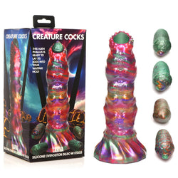 Creature Cocks Larva Silicone Dildo 22.9 cm Fantasy Dildo with Eggs