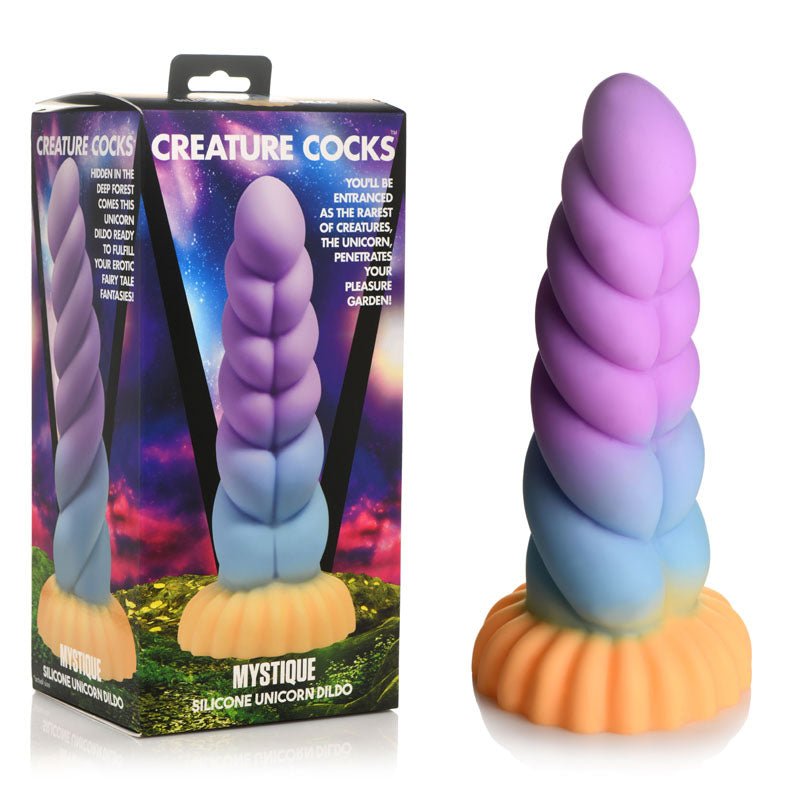 Creature Cocks Mystique Silicone Unicorn Dildo Coloured 21 cm Fantasy Dildo