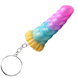 Creature Cocks Mystique Unicorn Keychain - Novelty Fantasy Dildo Keyring