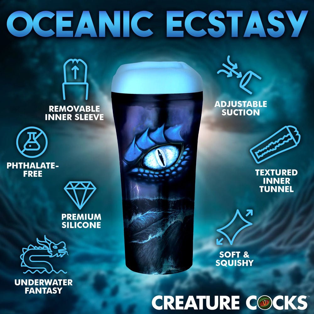 Creature Cocks Pussidon Sea Monster Stroker - Blue Fantasy Stroker