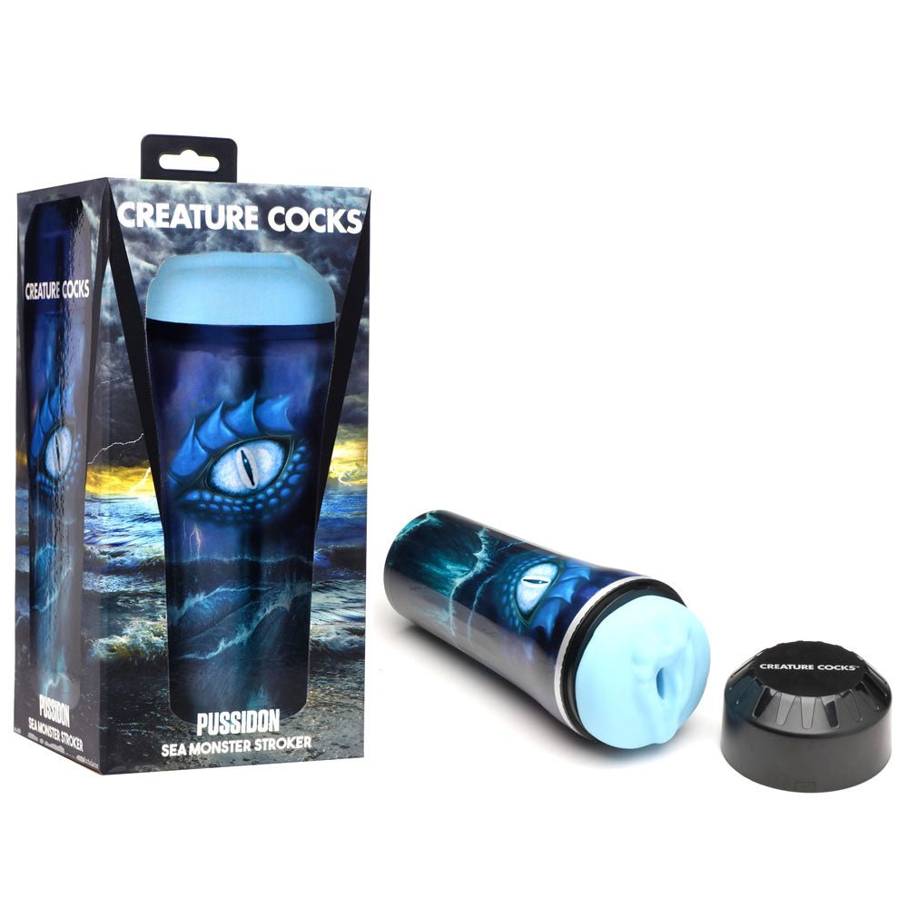 Creature Cocks Pussidon Sea Monster Stroker - Blue Fantasy Stroker