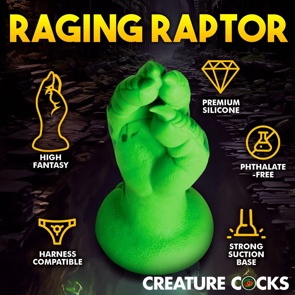 Creature Cocks Raptor Claw Fantasy Fisting Silicone Dildo - 21.8 cm Green