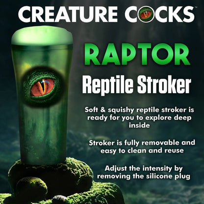 Creature Cocks Raptor Reptile Stroker - Green Fantasy Stroker