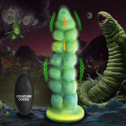 Creature Cocks Squirmer - Green 22.3 cm USB Rechargeable Thrusting Fantasy Dildo