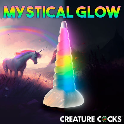 Creature Cocks Uni - Glow Glow in Dark Rainbow 19.5 cm Unicorn Fantasy Dildo