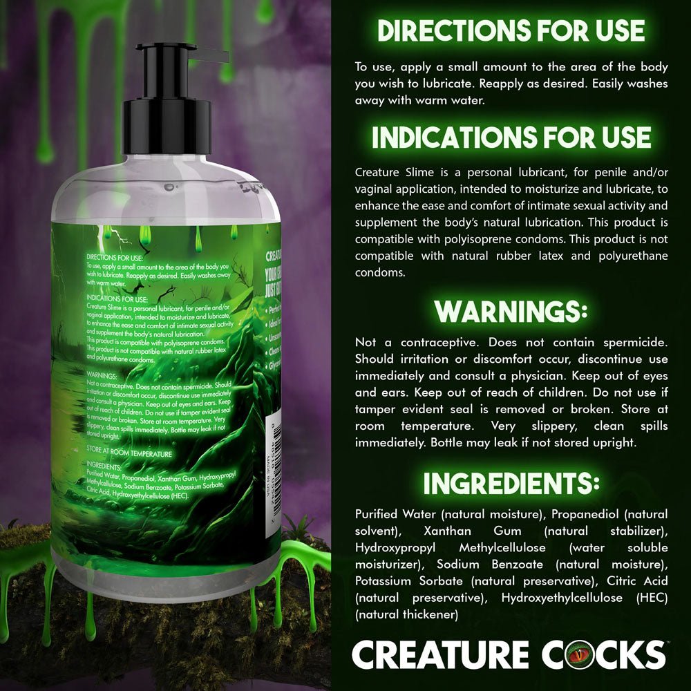 Creature Cocks Water-Based Lubricant 473 ml Pump Bottle