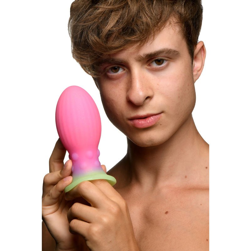 Creature Cocks Xeno Egg - Glow in Dark Pink 13.3 cm Large Fantasy Plug