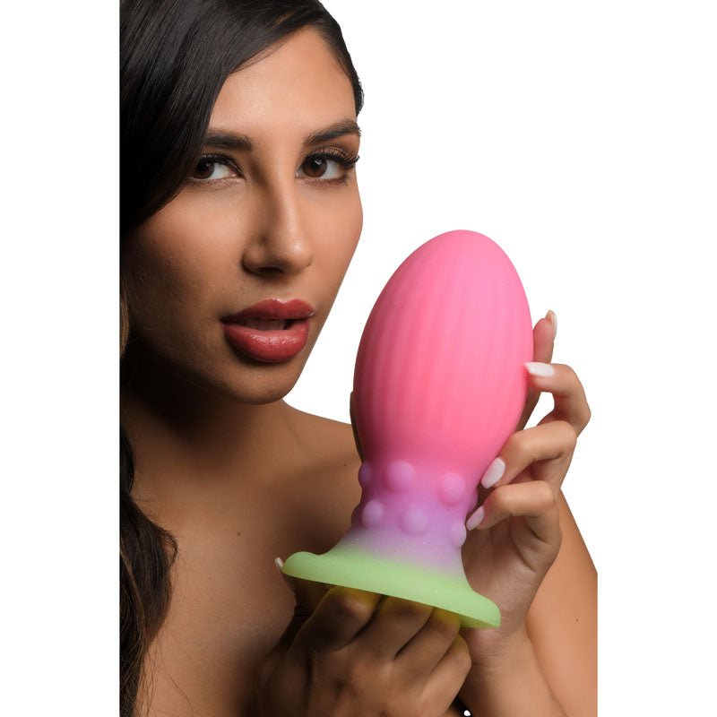 Creature Cocks XL Xeno Egg - Glow in Dark Pink 17.5 cm XL Fantasy Plug