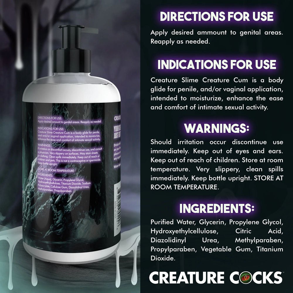 Creature Slime by Creature Cocks - Cum Lubricant - 473 ml Pump Bottle