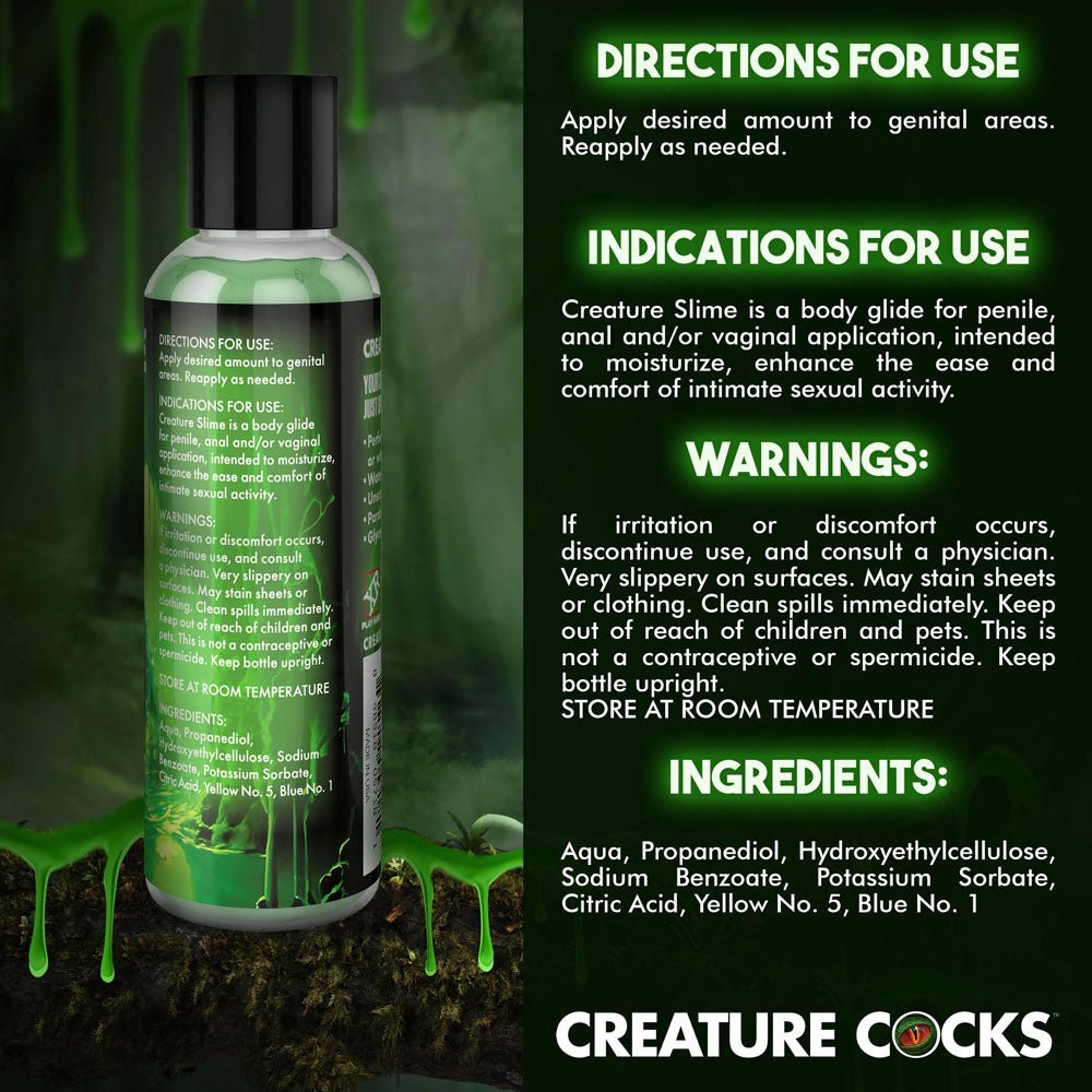 Creature Slime by Creature Cocks Green Water Based Lubricant - 118 ml Bottle