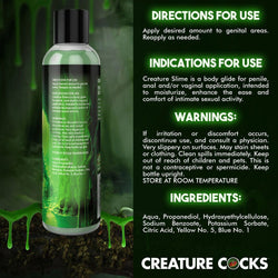 Creature Slime by Creature Cocks - Green Water Based Lubricant - 237 ml Bottle