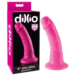 Dillio 6'' Slim - 15.2 cm Dong Pink