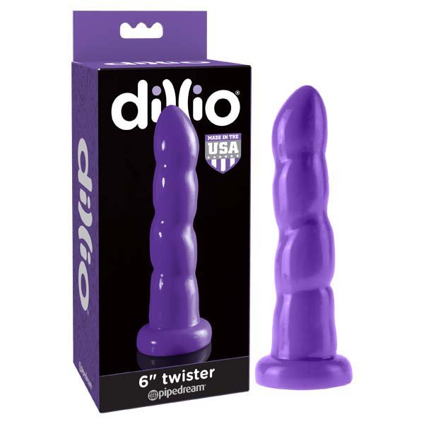 Dillio 6'' Twister - 15.2 cm Dong Purple