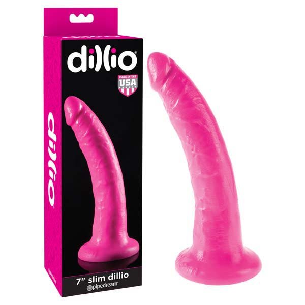 Dillio 7'' Slim - 17.8 cm Dong Pink