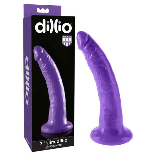 Dillio 7'' Slim - 17.8 cm Dong Purple