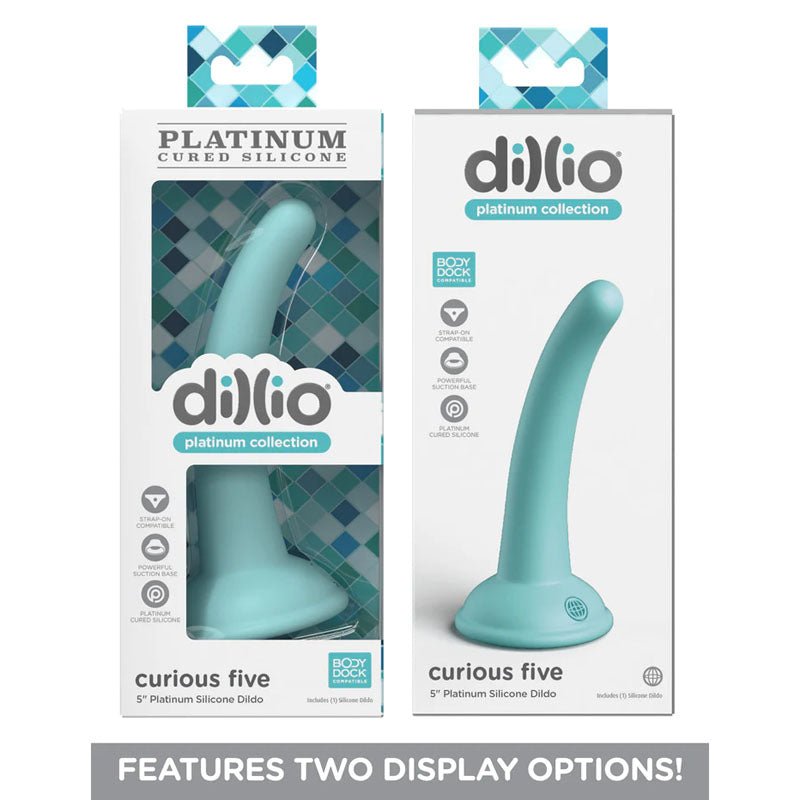 Dillio Platinum Curious Five - Teal - Teal 12.7 cm (5'') Dong