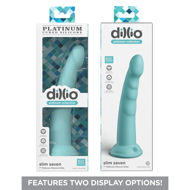 Dillio Platinum Slim Seven - Teal - Teal 17.8 cm (7'') Dong