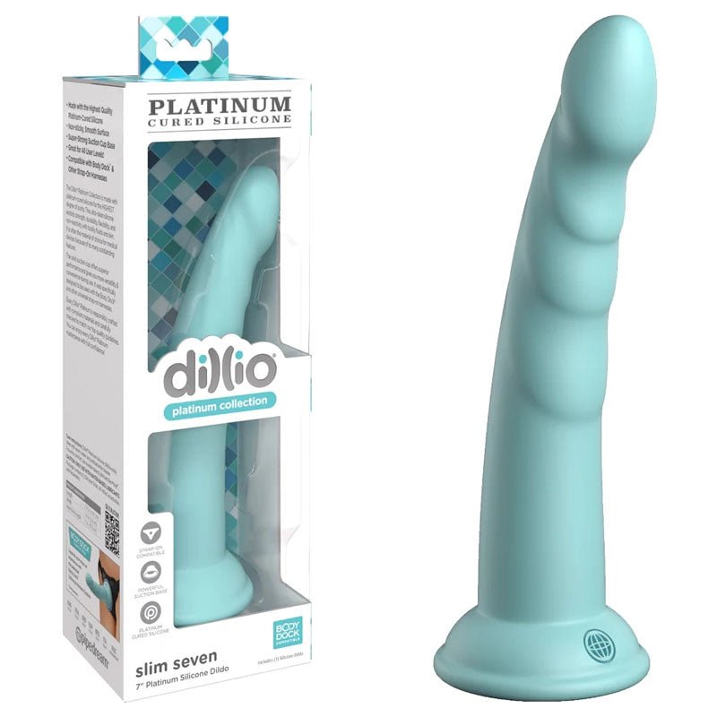 Dillio Platinum Slim Seven - Teal - Teal 17.8 cm (7'') Dong