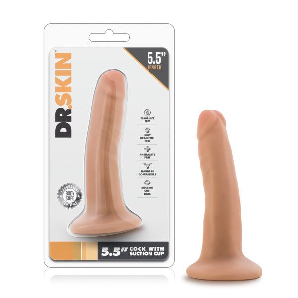 Dr. Skin 5.5'' Cock with Suction Cup - Flesh 14 cm (5.5'') Dong